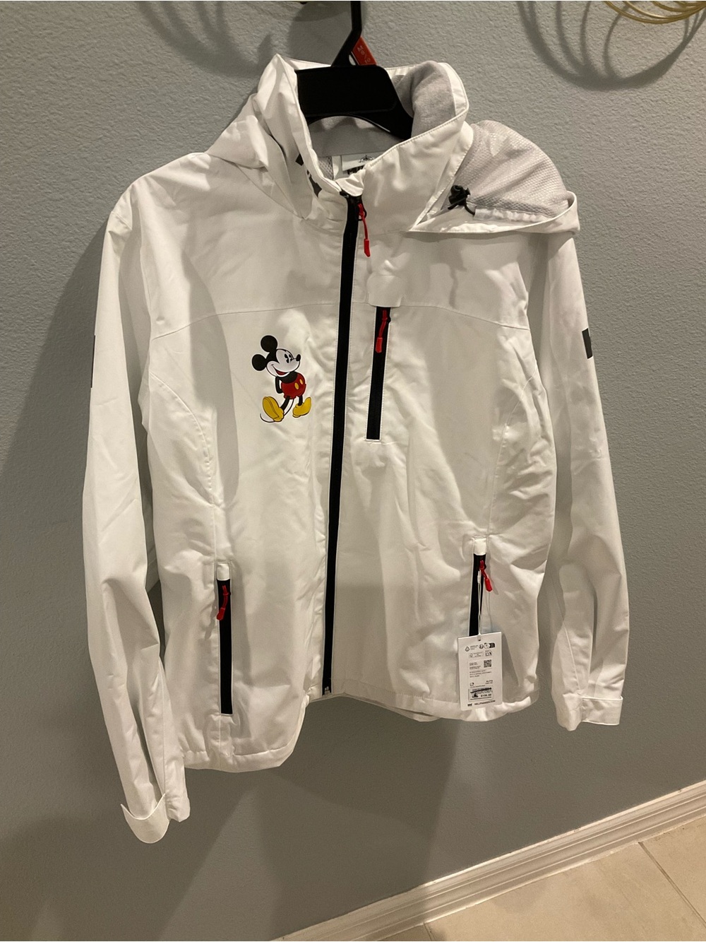 Brand New Edith tag Disney x Hally Hansen Mickey Mouse waterproof rain jacket